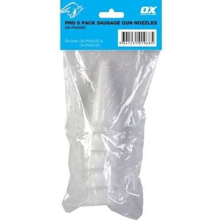 Ox Tools Pro Sausage Gun Nozzles, PK5 OX-P042425